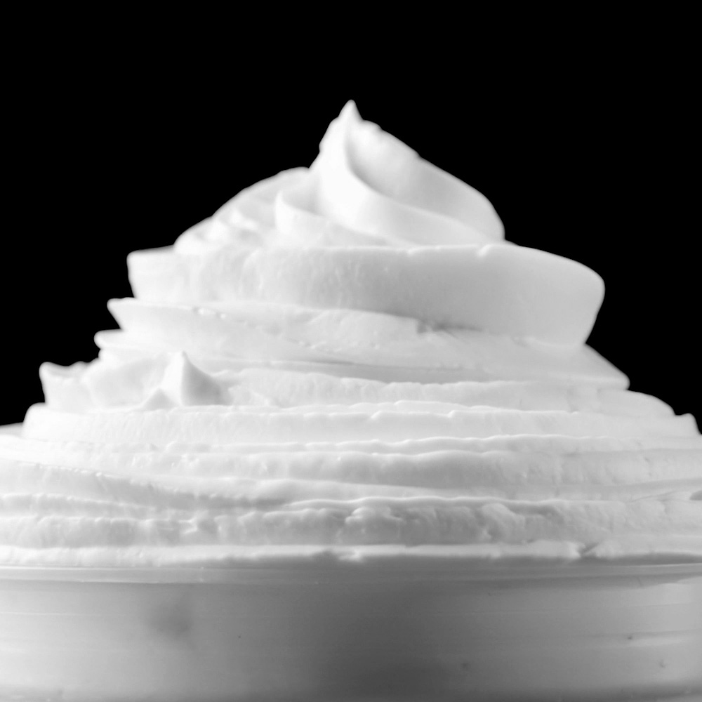 AI-generated cream buildup shot